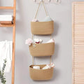 Three-Tier Hanging Woven Rope Storage Baskets
