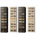 Tall Stackable Shoe Cabinet with Clear Door Boxes
