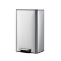 Rectangular Brushed Steel Step Trash Can