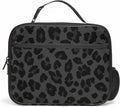Black Leopard Print Insulated Lunch Bag