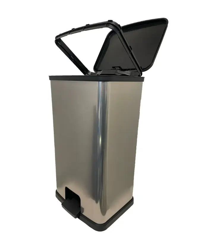 Rectangular Stainless Steel Step Trash Can