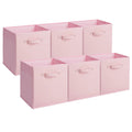Pink Foldable Fabric Storage Cubes with Handles