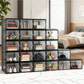 Stackable Clear-Front Storage Boxes with Black Frames