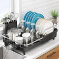 Expandable Dish Rack With Utensil Cup