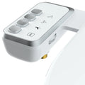 White Toilet Seat Bidet Attachment With Button Panel