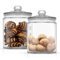 Pair of Clear Glass Jars with Lids