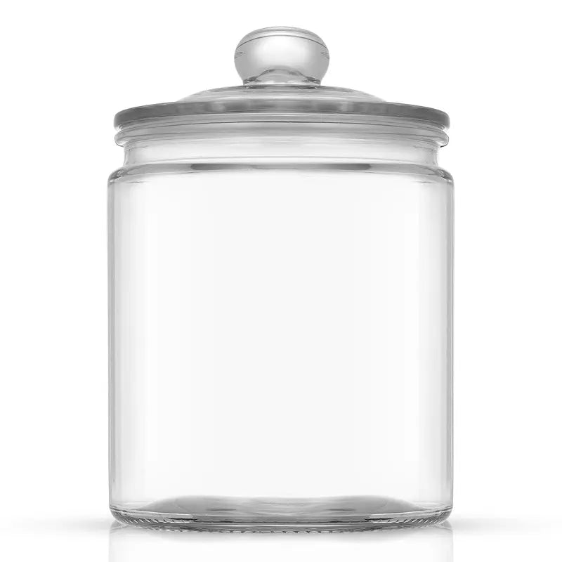 Pair of Clear Glass Jars with Lids