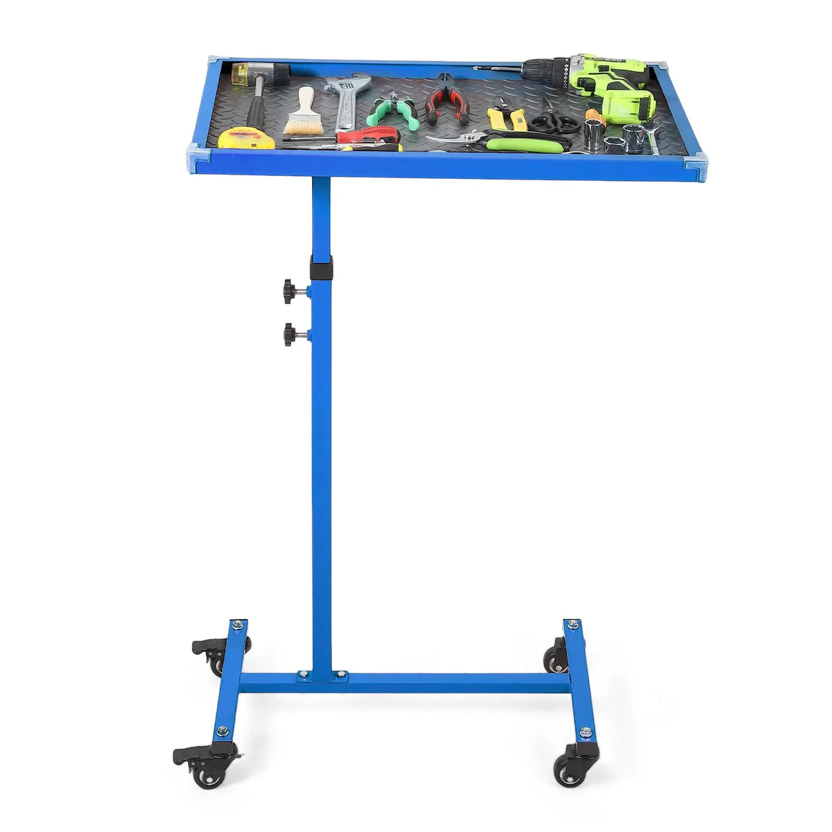 Blue Steel Rolling Tool Tray Table