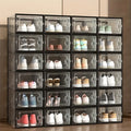 Clear Stackable Shoe Boxes with Black Frames