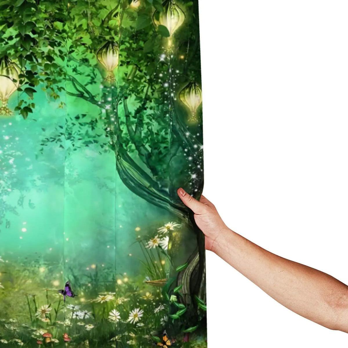 Enchanted Forest Print Shower Curtain Bathroom Set