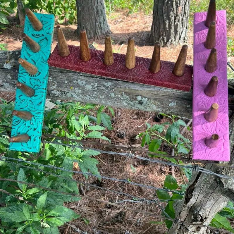 Wooden Peg Ring Display Boards in Bright Colours